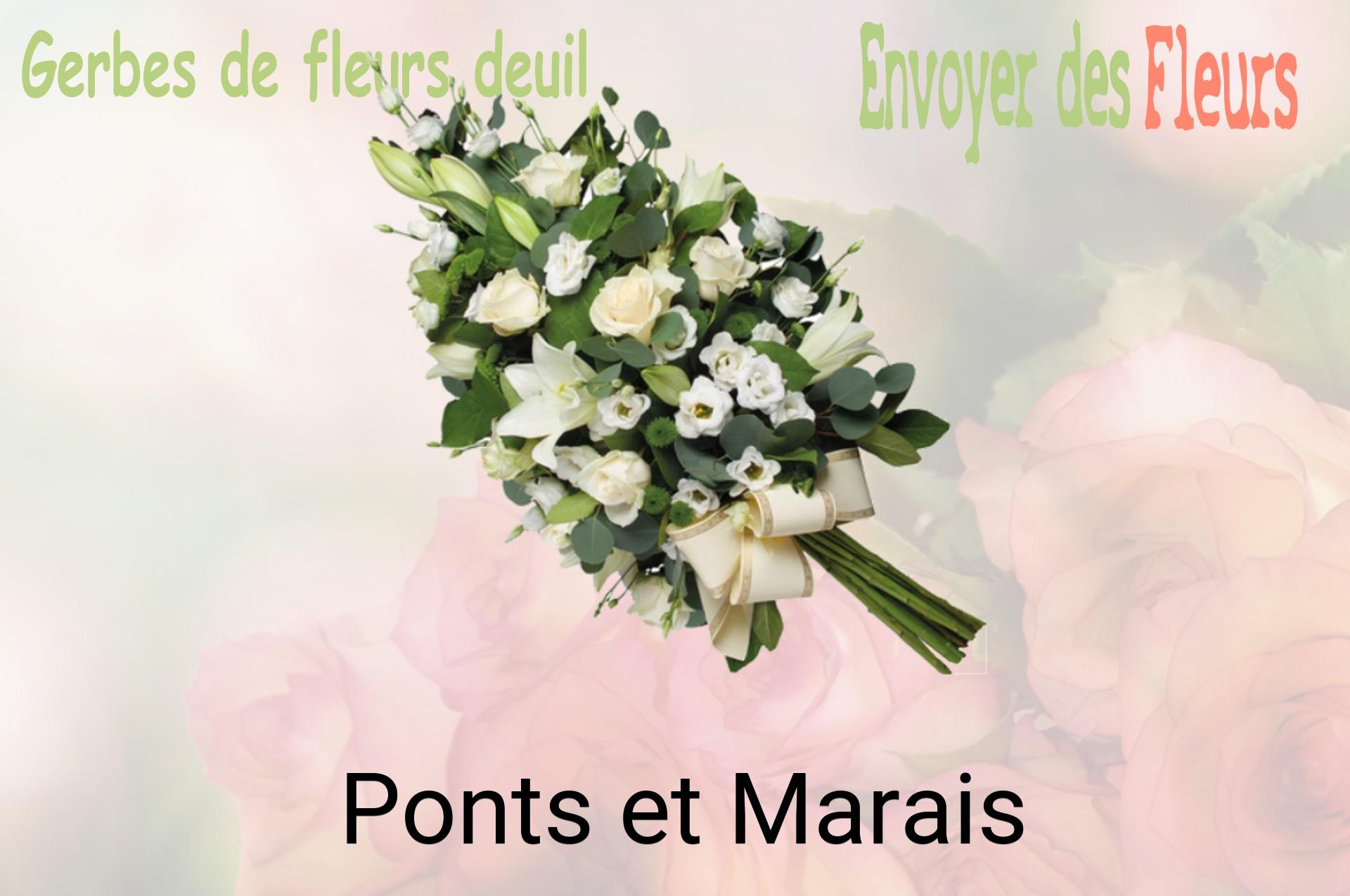 Gerbe de fleurs de deuil livrée à Ponts-et-Marais